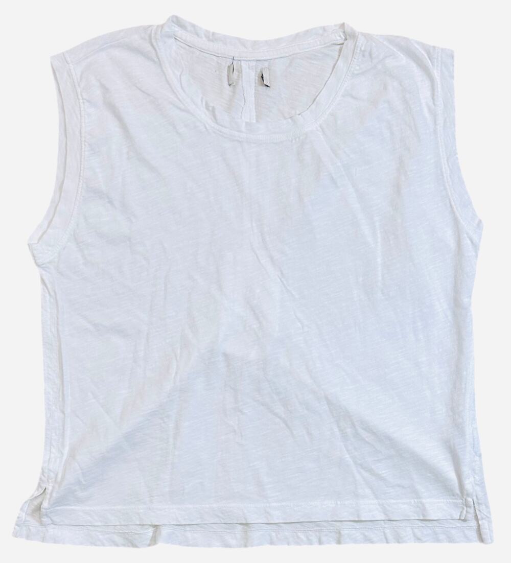 2 Shirt Bundle Rowan Women's Savannah Slub Cotton Muscle Tank Top Shirt in White